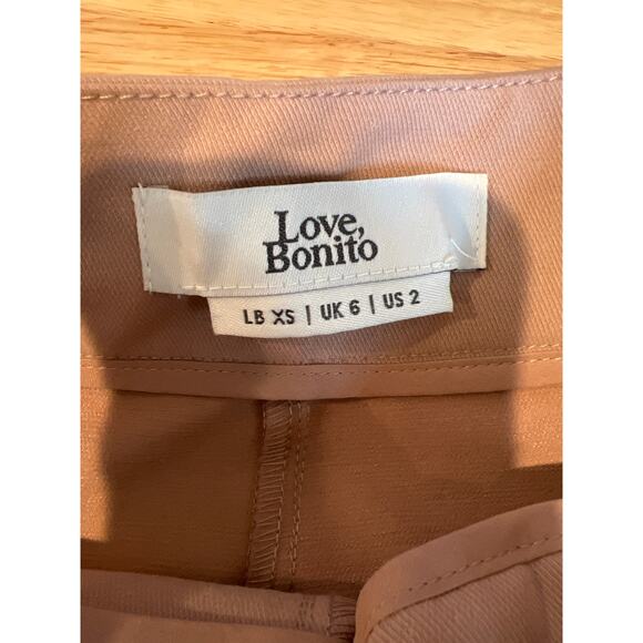 Love, Bonito Calynn Textured Twill Barrel Pants Taupe / Pink Women's 2 - Picture 10 of 14